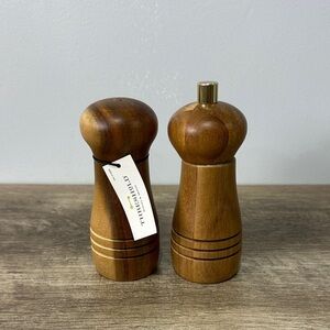 Threshold Acacia Wood Salt and Pepper Shakers NWT